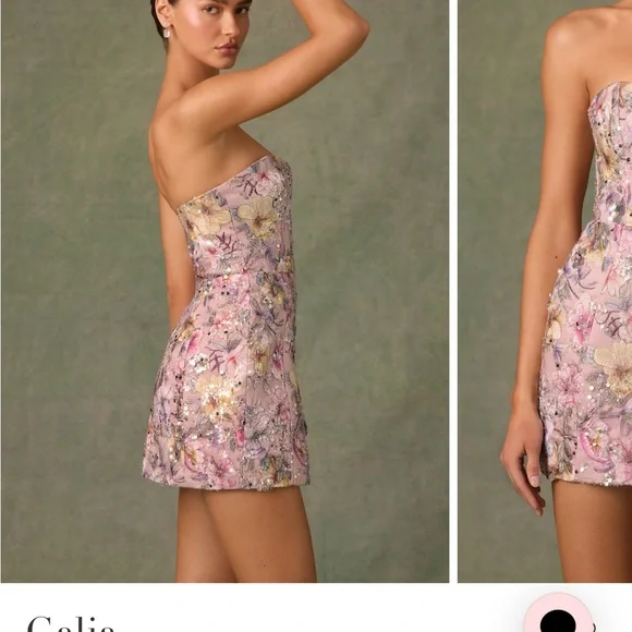 Oh Polly Floral Embellished Dress NWT - Picture 4 of 5